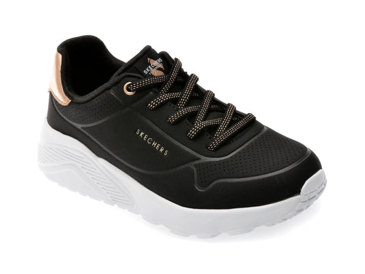 Pantofi sport SKECHERS negri, UNO LITE, din piele ecologica
