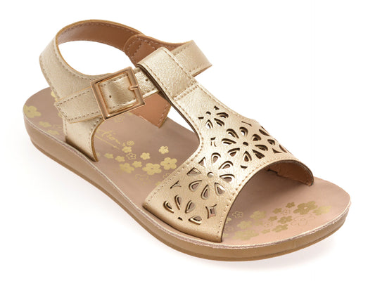 Sandale SELECTION KIDS aurii, 82949, din piele ecologica