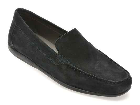 Mocasini GEOX bleumarin, U450WB, din piele intoarsa