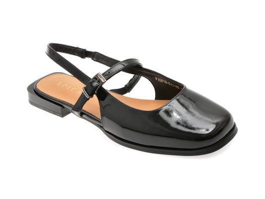 Pantofi EPICA negri, 1081G11, din piele naturala lacuita