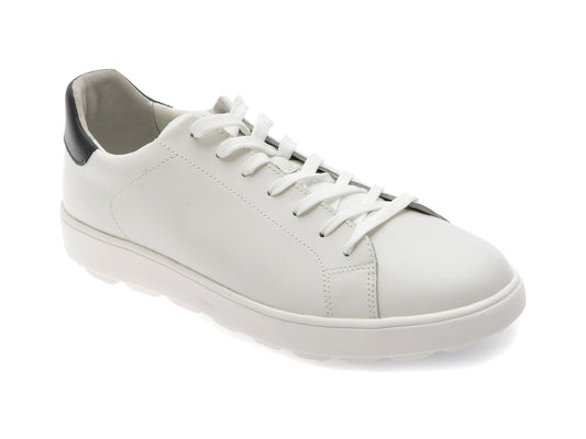 Pantofi sport GEOX albi, U45GPA, din piele naturala
