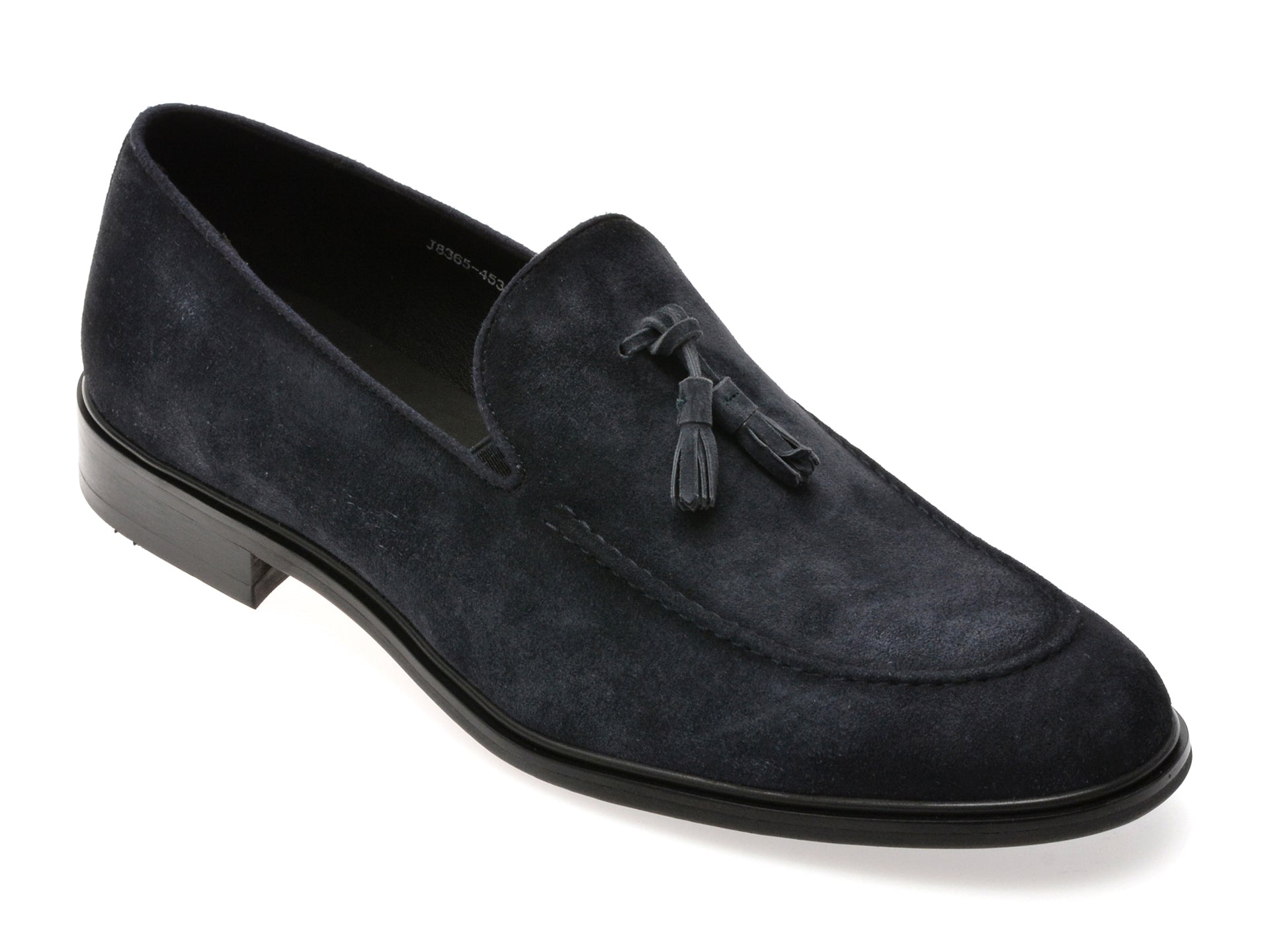 Mocasini eleganti EPICA albastri, J8365, din piele intoarsa