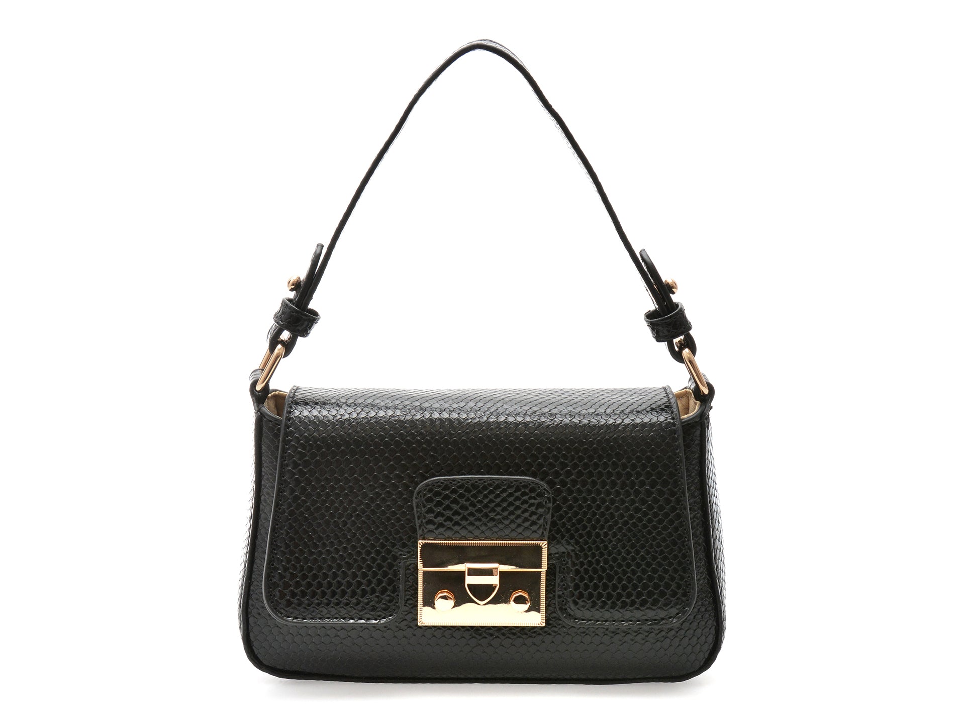 Geanta EPICA neagra, HSY66, din piele ecologica