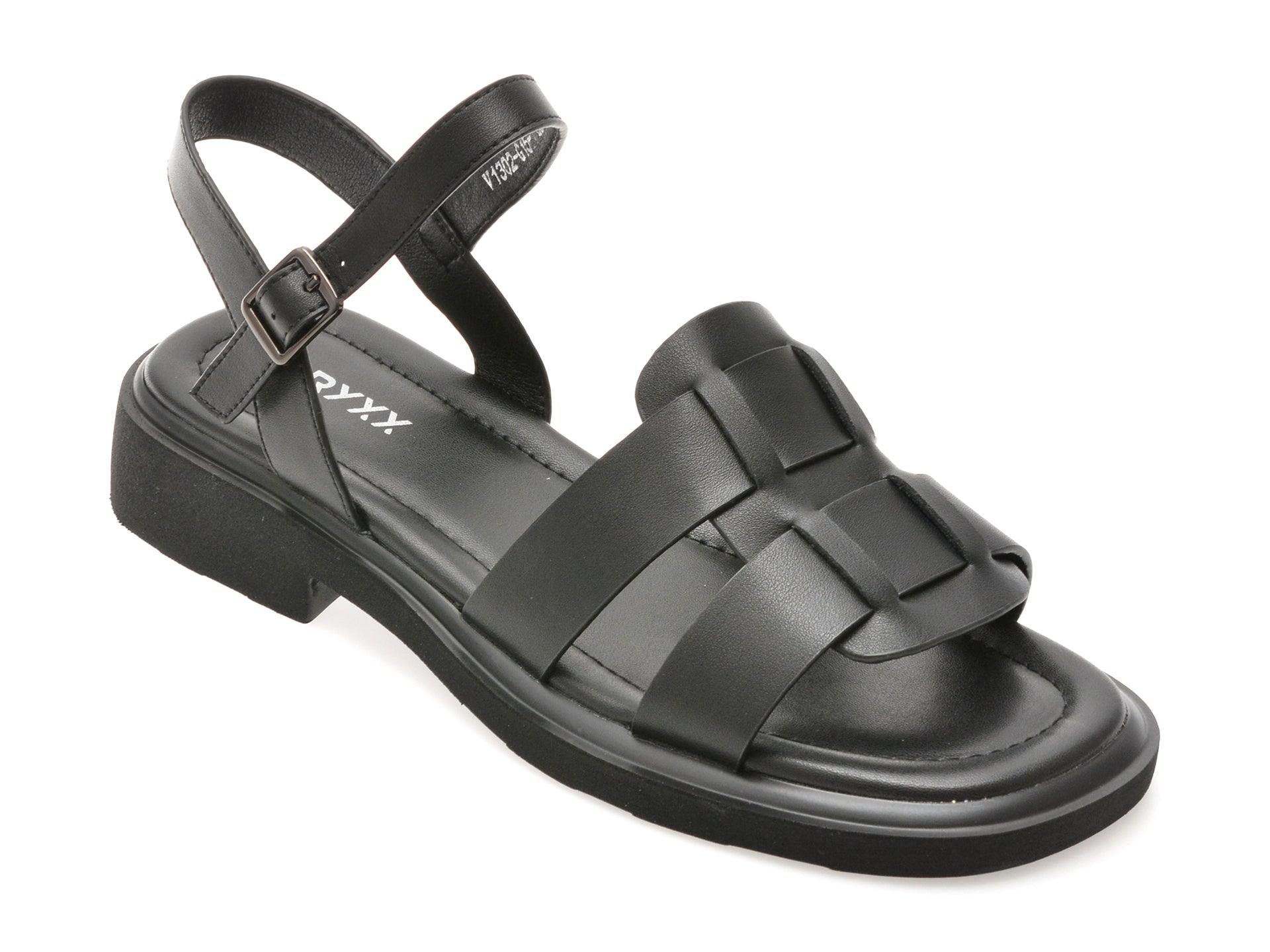 Sandale GRYXX negre, 1302G15, din piele naturala