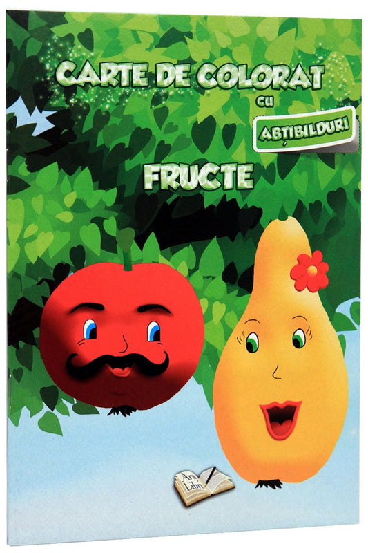 Carte de colorat cu abtibilduri - Fructe 
