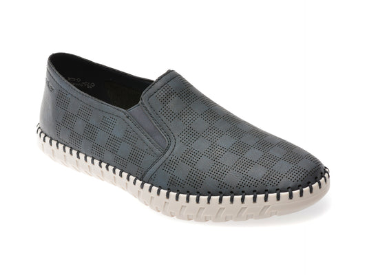 Pantofi RIEKER bleumarin, B2965, din piele ecologica