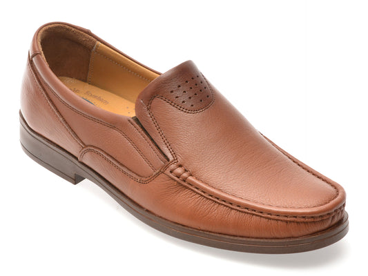 Mocasini BITE THE BULLET maro, SH4004, din piele naturala