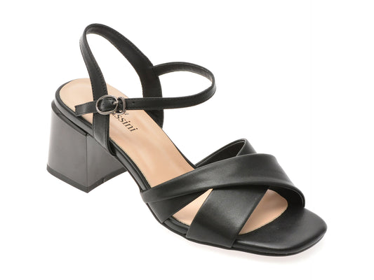 Sandale FLAVIA PASSINI negre, X8776, din piele naturala