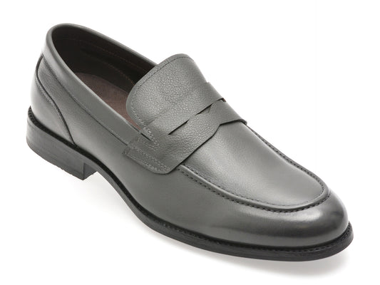 Mocasini eleganti EPICA gri, K57, din piele naturala