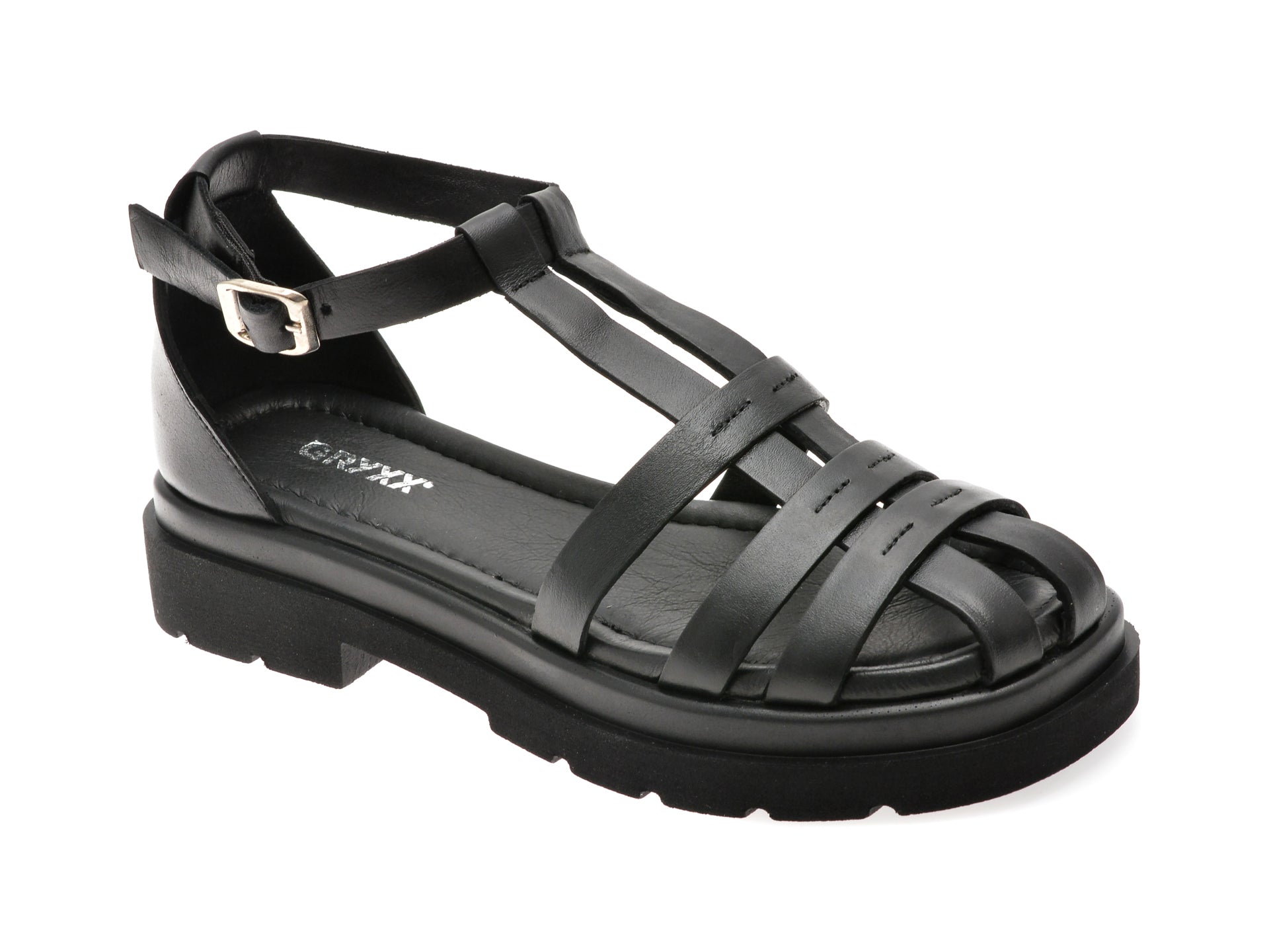 Sandale GRYXX negre, 5231283, din piele naturala