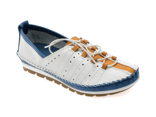 Pantofi FLAVIA PASSINI albi, 2001, din piele naturala