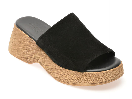 Papuci GRYXX negri, 459862, din piele intoarsa