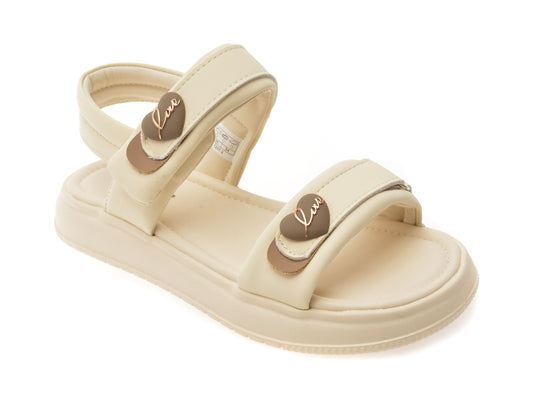 Sandale SELECTION KIDS albe, 12072, din piele ecologica