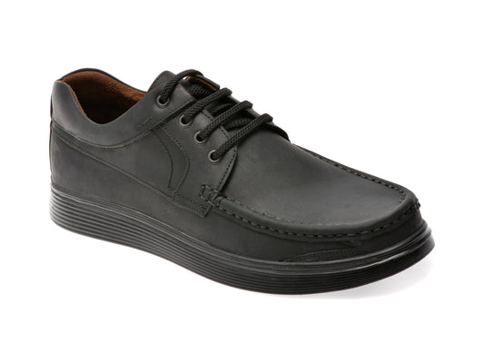 Mocasini BITE THE BULLET negri, TUR80, din piele naturala