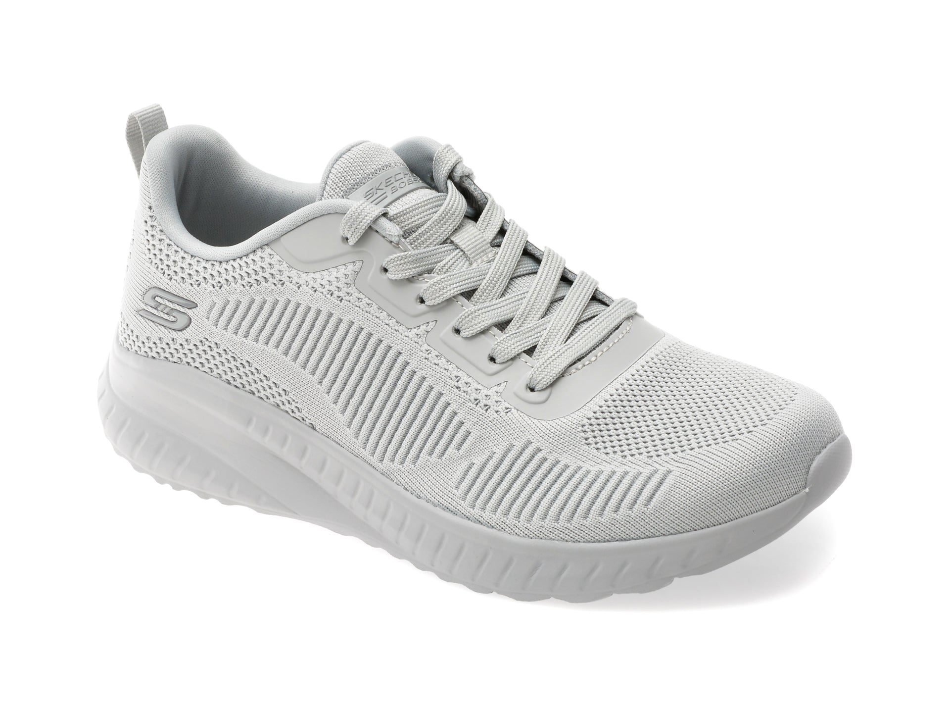 Pantofi sport SKECHERS gri, BOBS SQUAD CHAOS, din matrerial textil