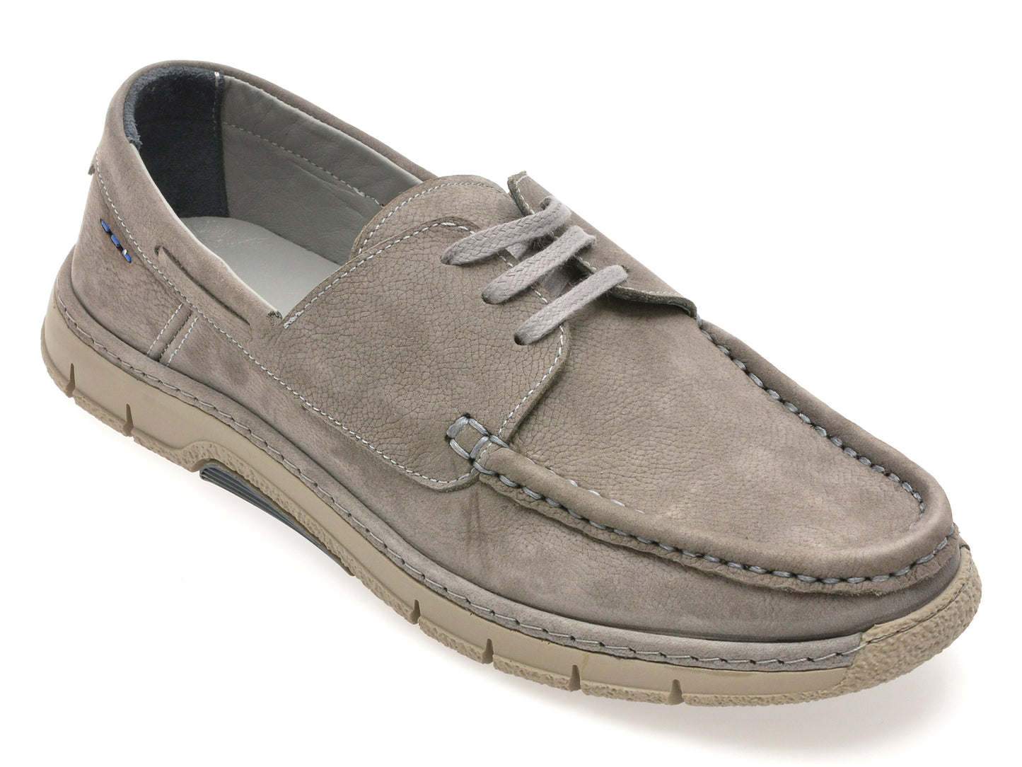 Mocasini GRYXX gri, M25Y57, din nabuc