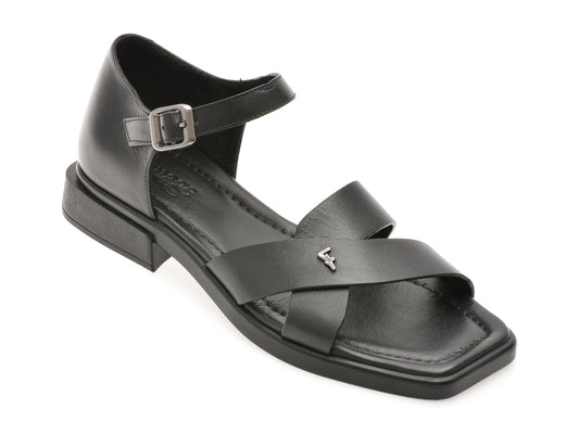 Sandale IMAGE negre, 1766093, din piele naturala