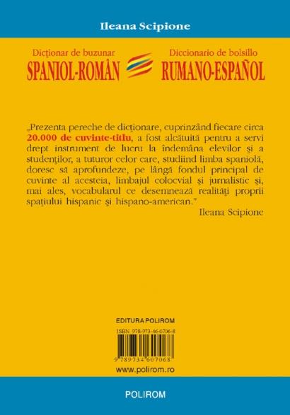 Dictionar De Buzunar Spaniol-roman/ Diccionario de bolsillo rumano-espanol - Ileana Scipione