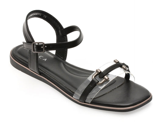 Sandale EPICA negre, 82956, din piele ecologica