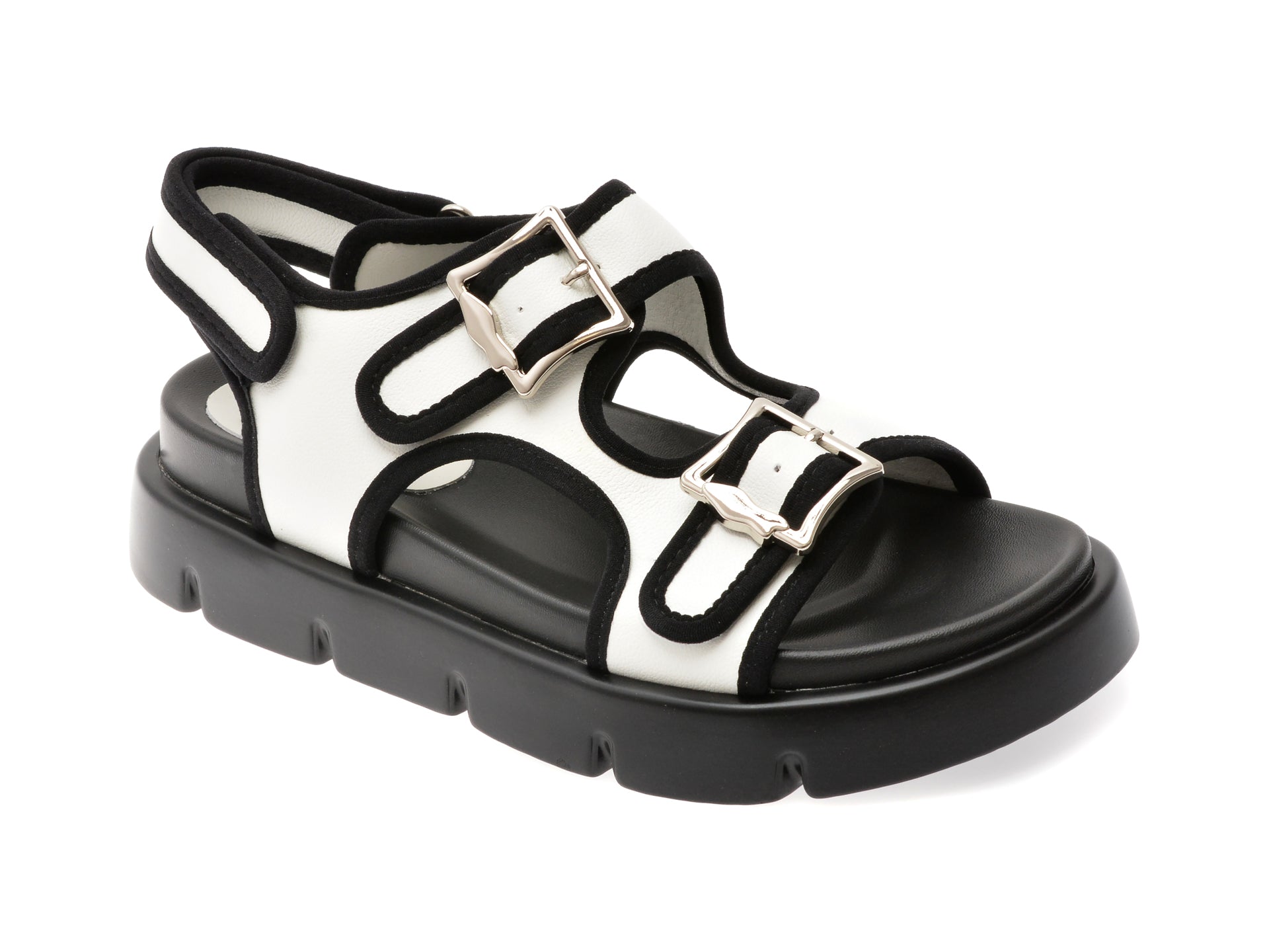 Sandale GRYXX albe, 1157D40, din piele naturala
