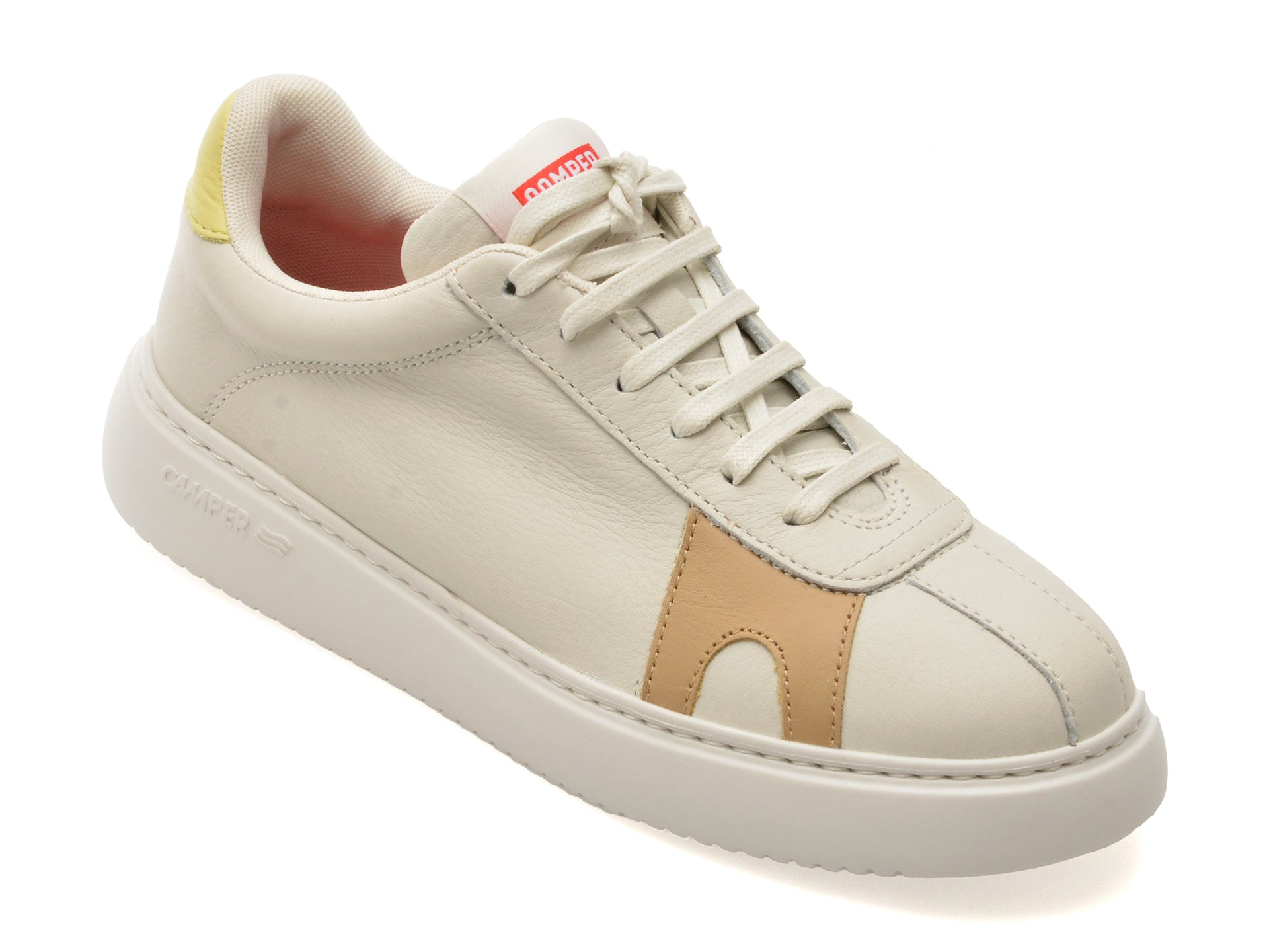 Pantofi sport CAMPER albi, K201311, din piele naturala