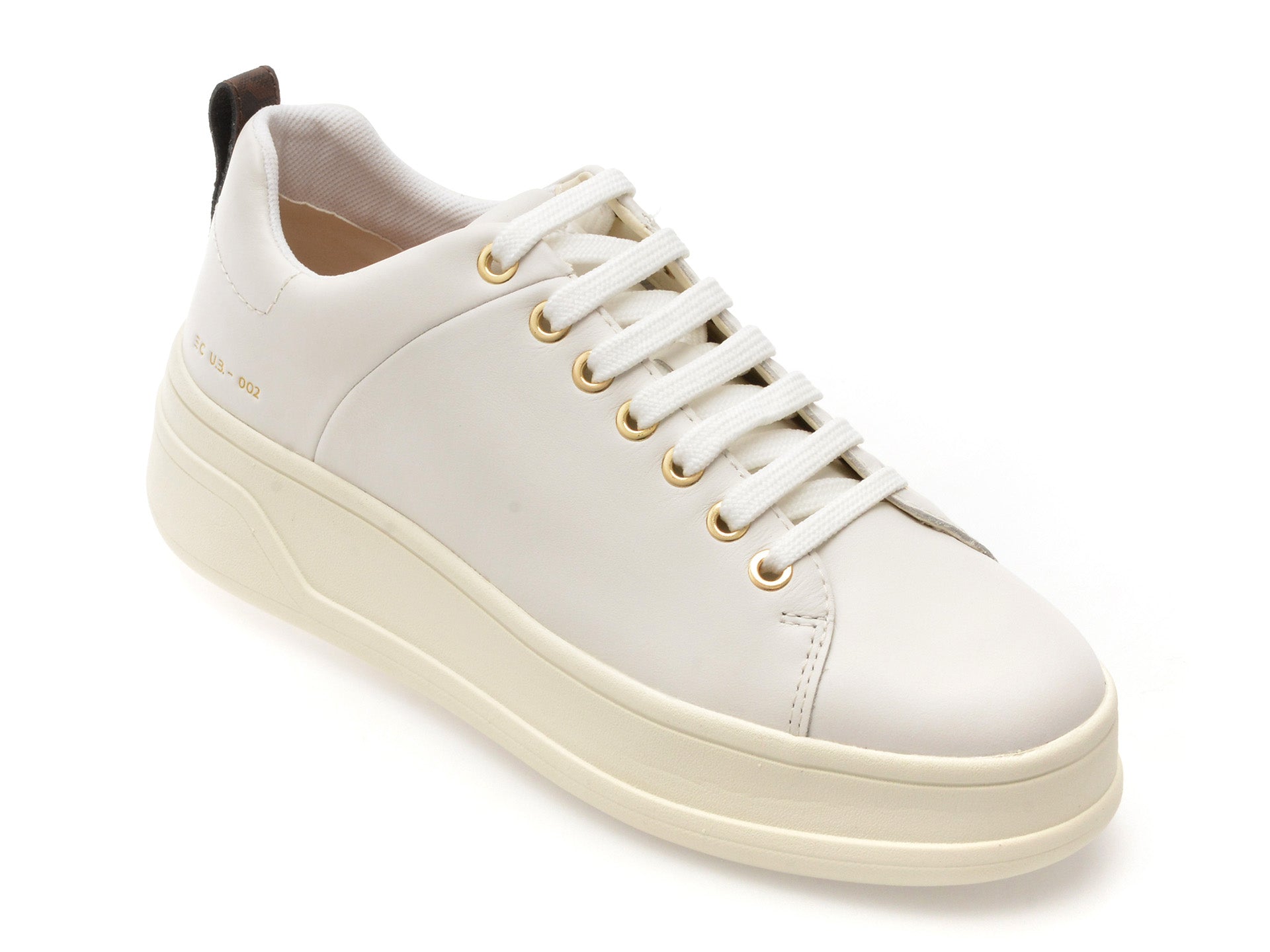 Pantofi sport GEOX albi, D46WVA, din piele naturala