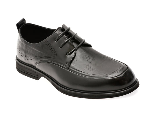 Pantofi eleganti BITE THE BULLET negri, T89628, din piele naturala