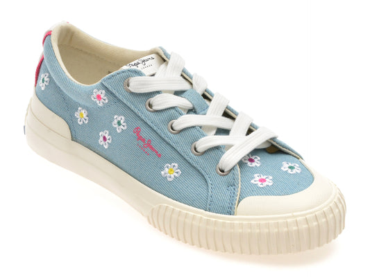 Pantofi sport PEPE JEANS albastri, BEN DENIM, din material textil