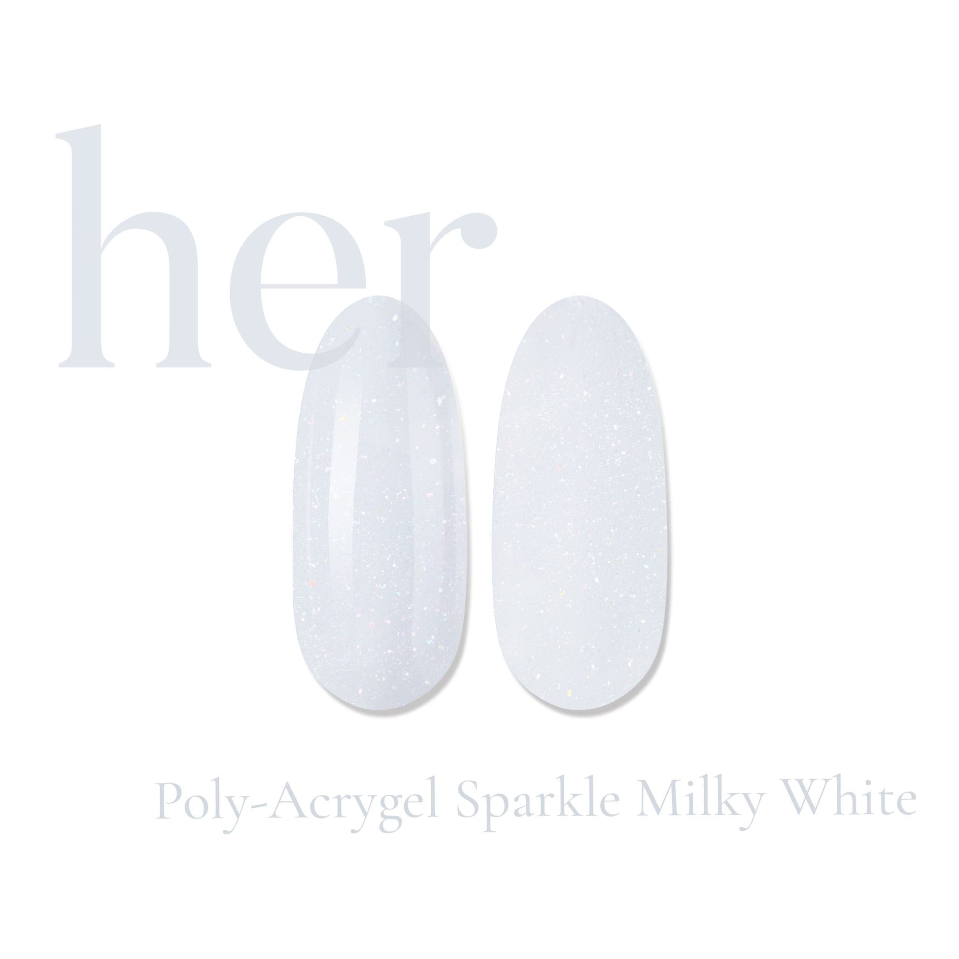 Her Poly-Acrygel Sparkle Milky White 30G - Everin