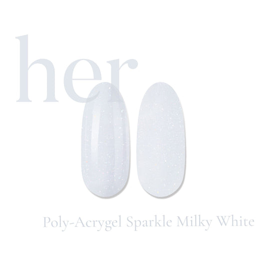 Her Poly-Acrygel Sparkle Milky White 30G - Everin