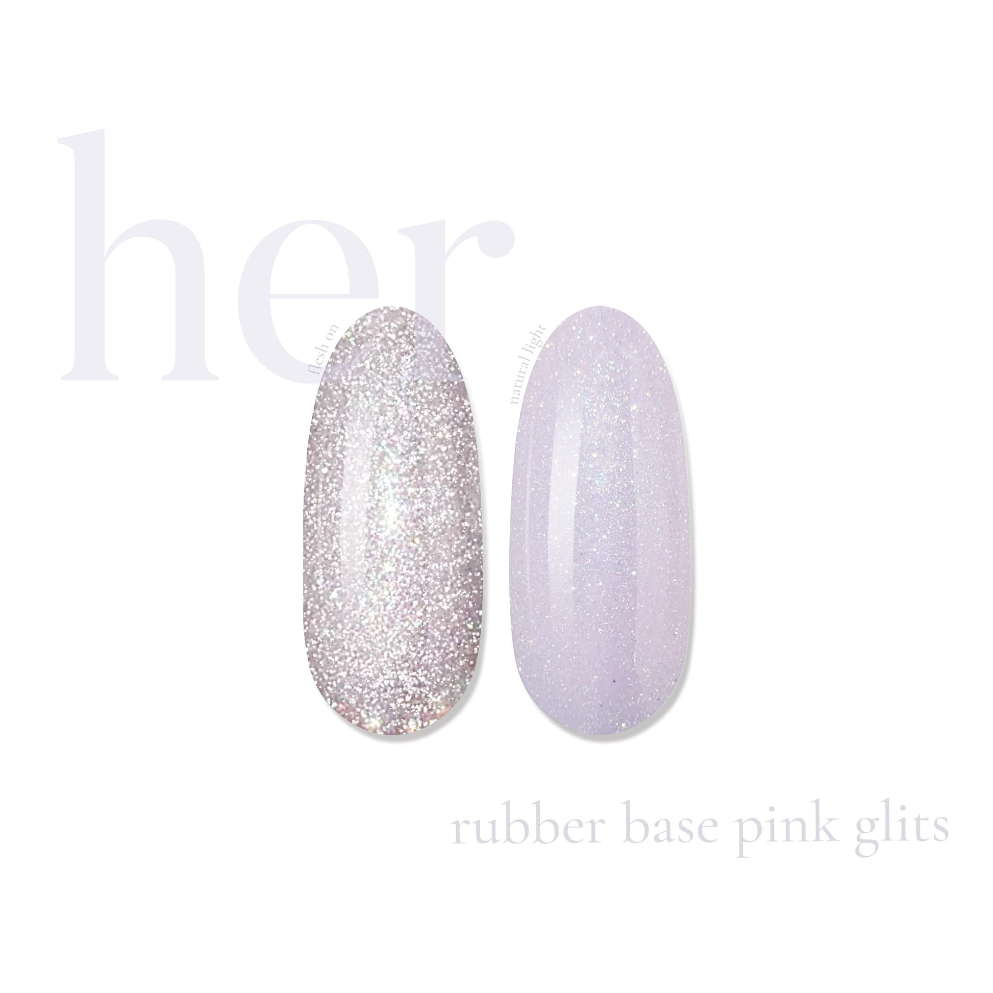 Her Rubber Base Pink Glits - Everin