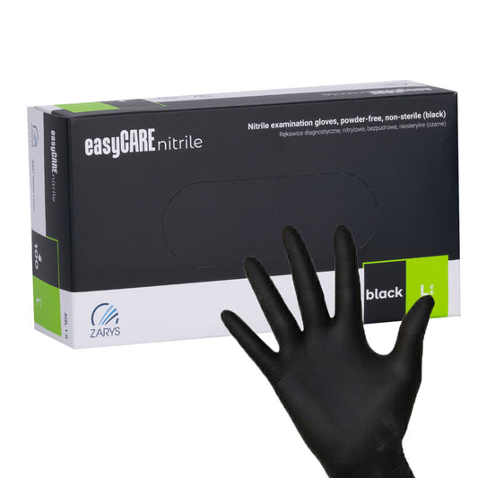 Manusi Latex Pudrate Easycare Cutie 100 Buc. Marime L Negru - Everin