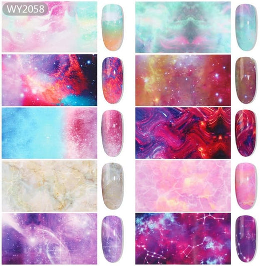Set 10 Folii De Transfer Galaxy - Wy-2058
