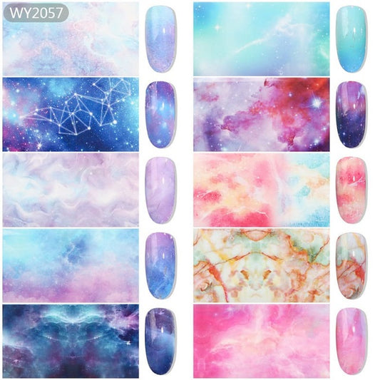 Set 10 Folii De Transfer Galaxy - Wy-2057