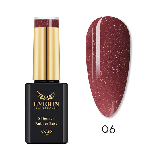 Shimmer Rubber Base Everin 15Ml- 06 - Srb-06