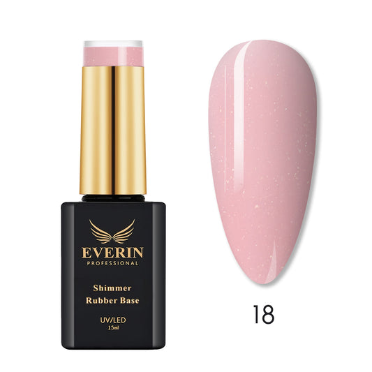 Shimmer Rubber Base Everin 15Ml- 18 - Srb-18