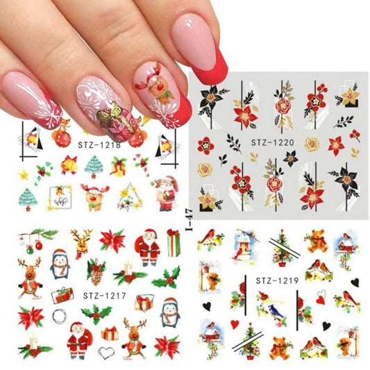 Tatuaj Decor Unghii Modele Iarna/Craciun 4 In 1- I-47 - I-47