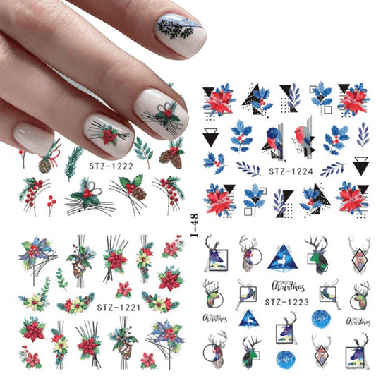 Tatuaj Decor Unghii Modele Iarna/Craciun 4 In 1- I-48 - I-48