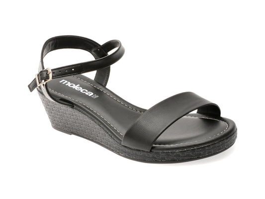 Sandale MOLECA negre, 5512102, din piele ecologica