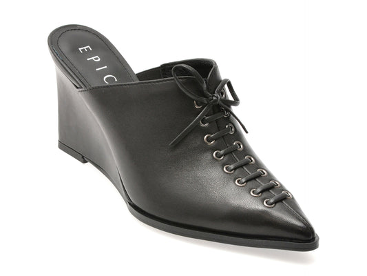 Pantofi eleganti EPICA negri, 1423, din piele naturala