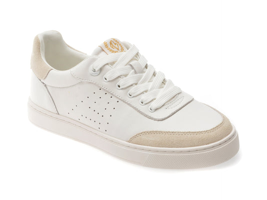Pantofi sport ALDO albi, CLUBSPORT 116, din piele naturala