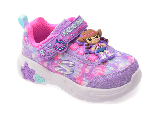 Pantofi sport SKECHERS mov, SNUGGLE SNEAKS, din material textil