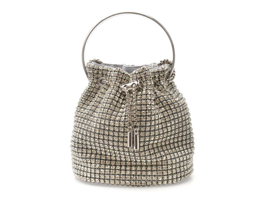 Geanta ALDO argintie, BLING BUCKET 040, din metal