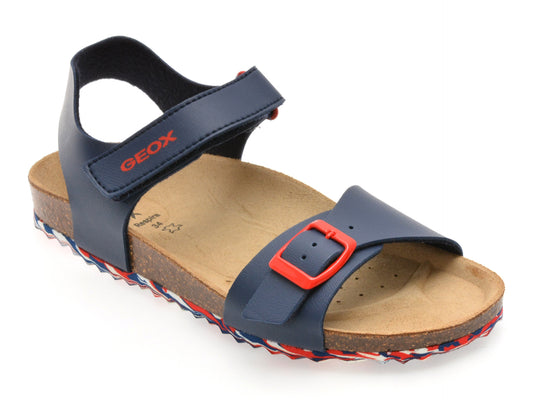 Sandale GEOX bleumarin, J028LB, din piele ecologica