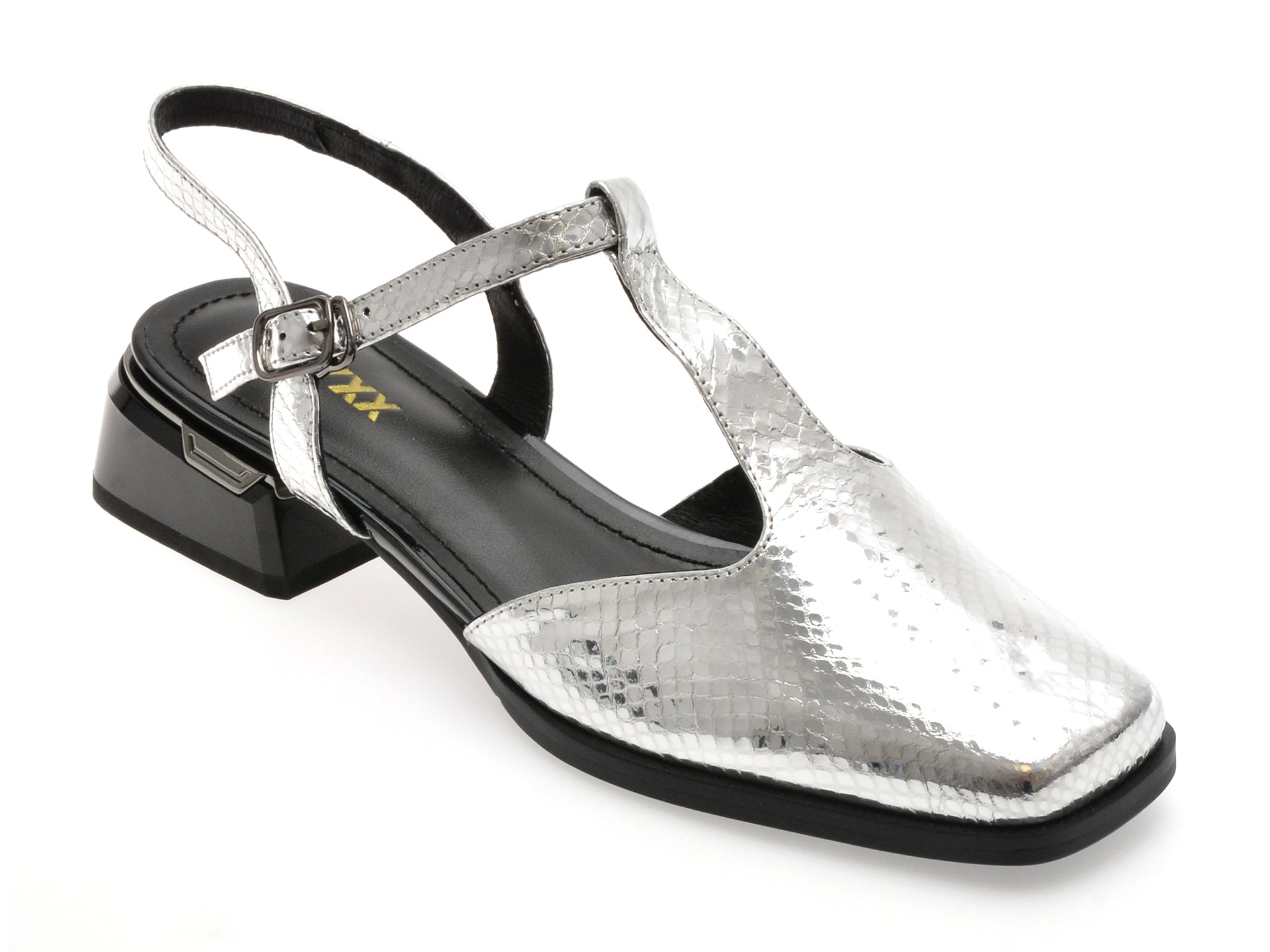 Pantofi GRYXX argintii, E419, din piele naturala
