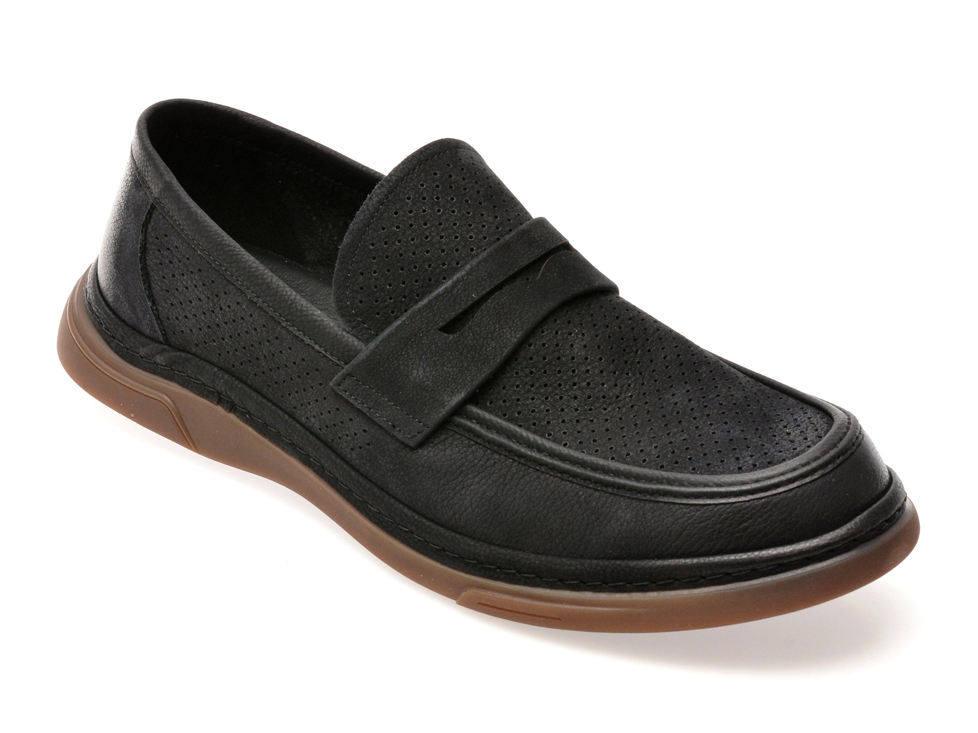 Mocasini EPICA bleumarin, N03073, din piele intoarsa