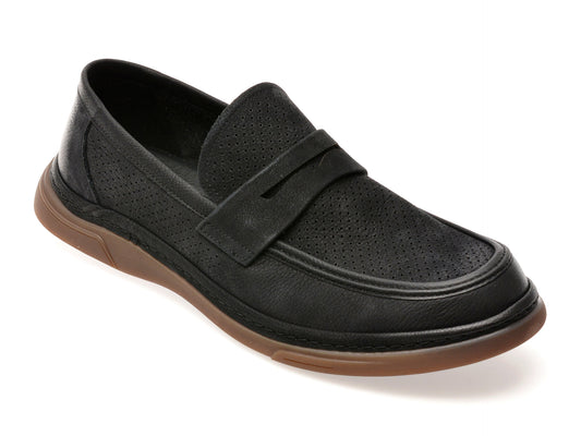 Mocasini EPICA bleumarin, N03073, din piele intoarsa