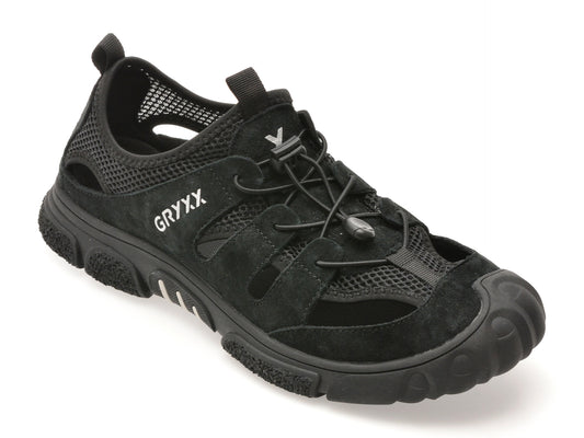 Pantofi GRYXX negri, 240126, din material textil