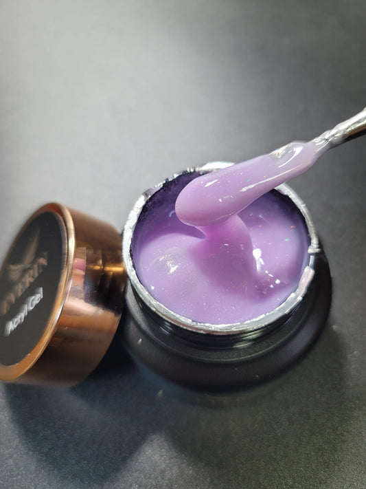 Acryl Gel Everin 30Gr 10- Mauve Cu Sclipici Fin - Aev-10