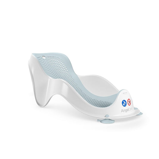 Mini suport de baie, Angelcare, Cu forma ergonomica, Pentru cazi de adulti sau de bebe, 0 luni+, Light Aqua